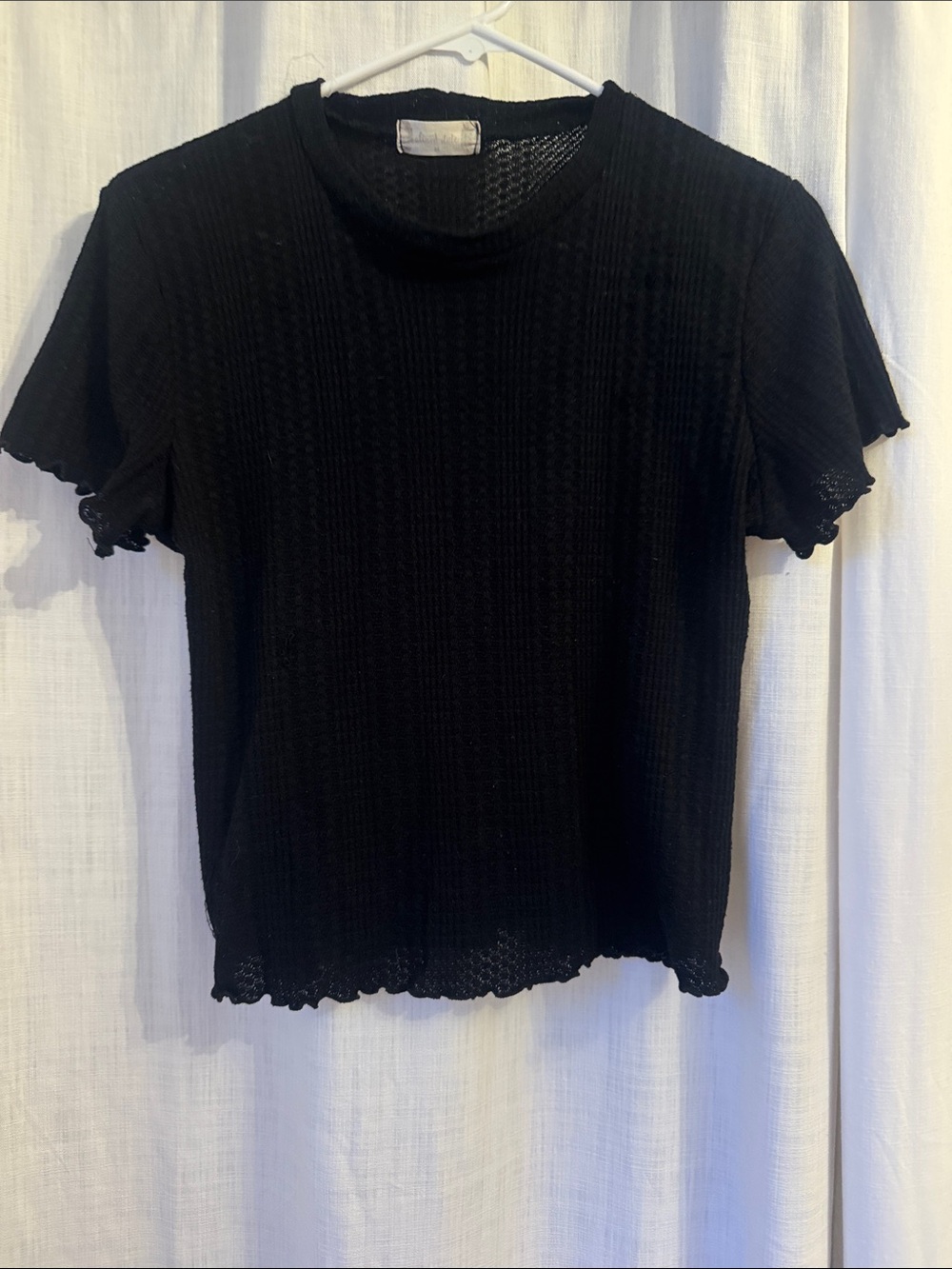 Altar’d State Black Short Sleeve Knit Top